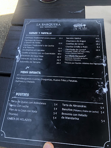 Bar Restaurante La Barquera menu 4
